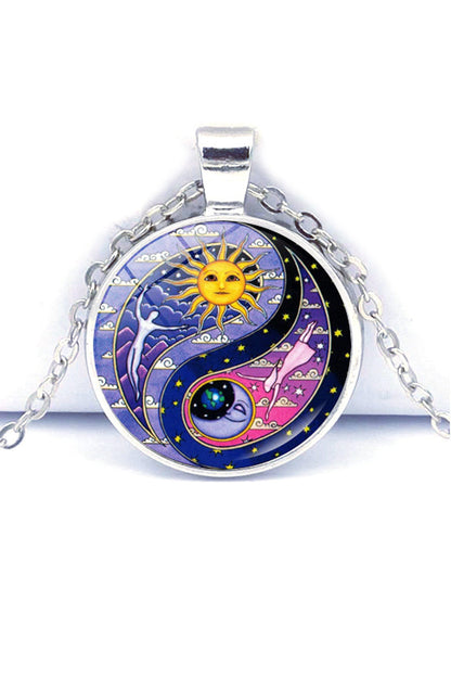 Collier pendentif Gemme du Temps - Soleil et Lune Accessoires