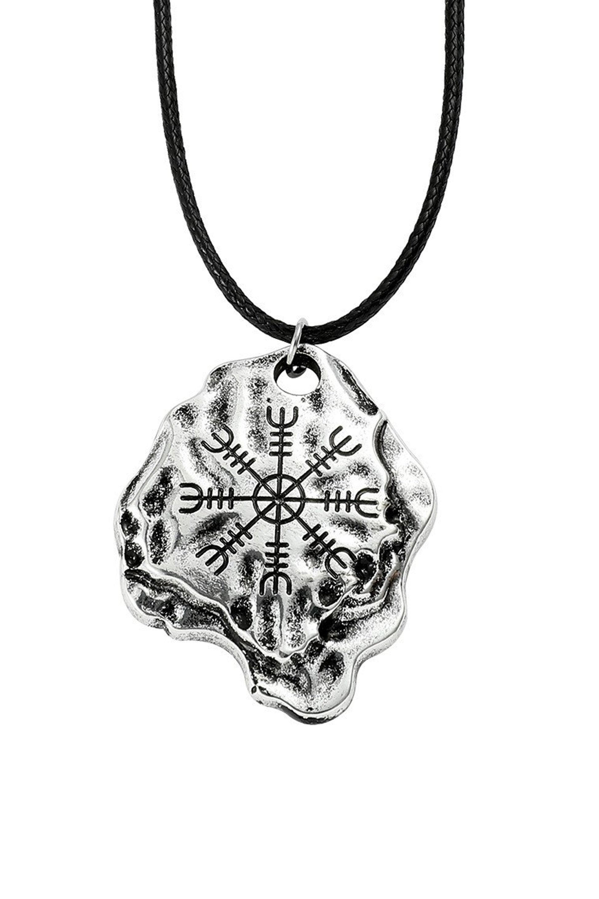Accessoires de collier en cuir avec pendentif flocon de neige rétro à la mode Argent Accessoires