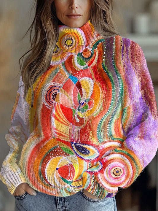 Femmes Art Vintage Art Print Casual Chic Pull Pull A / S Pull