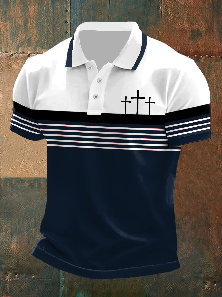 Polo à manches courtes pour homme Bleu Marine / S