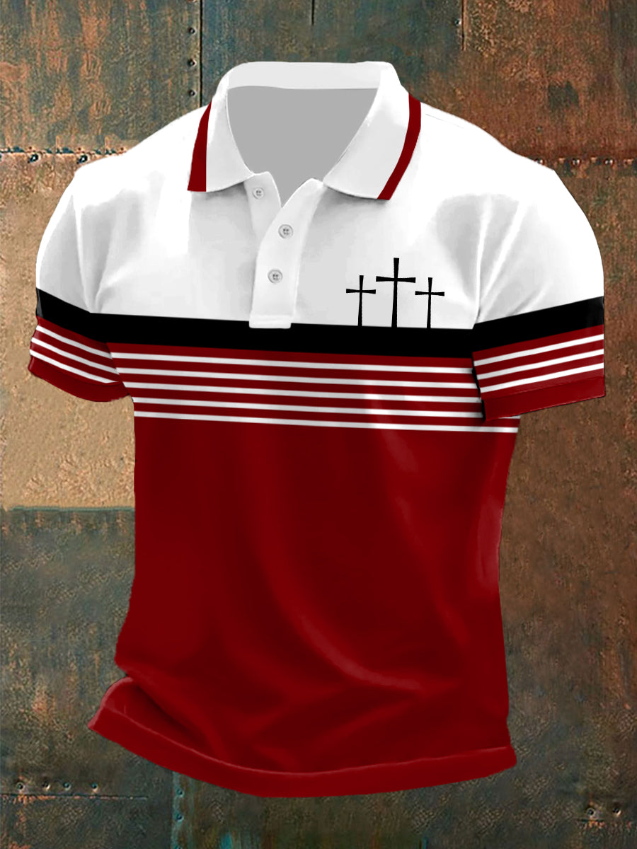 Polo à manches courtes pour homme Rouge / S