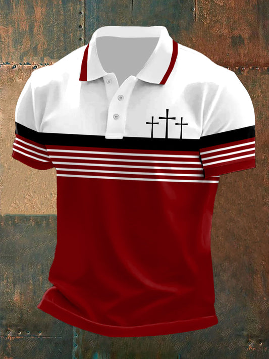 Polo à manches courtes pour homme Rouge / S