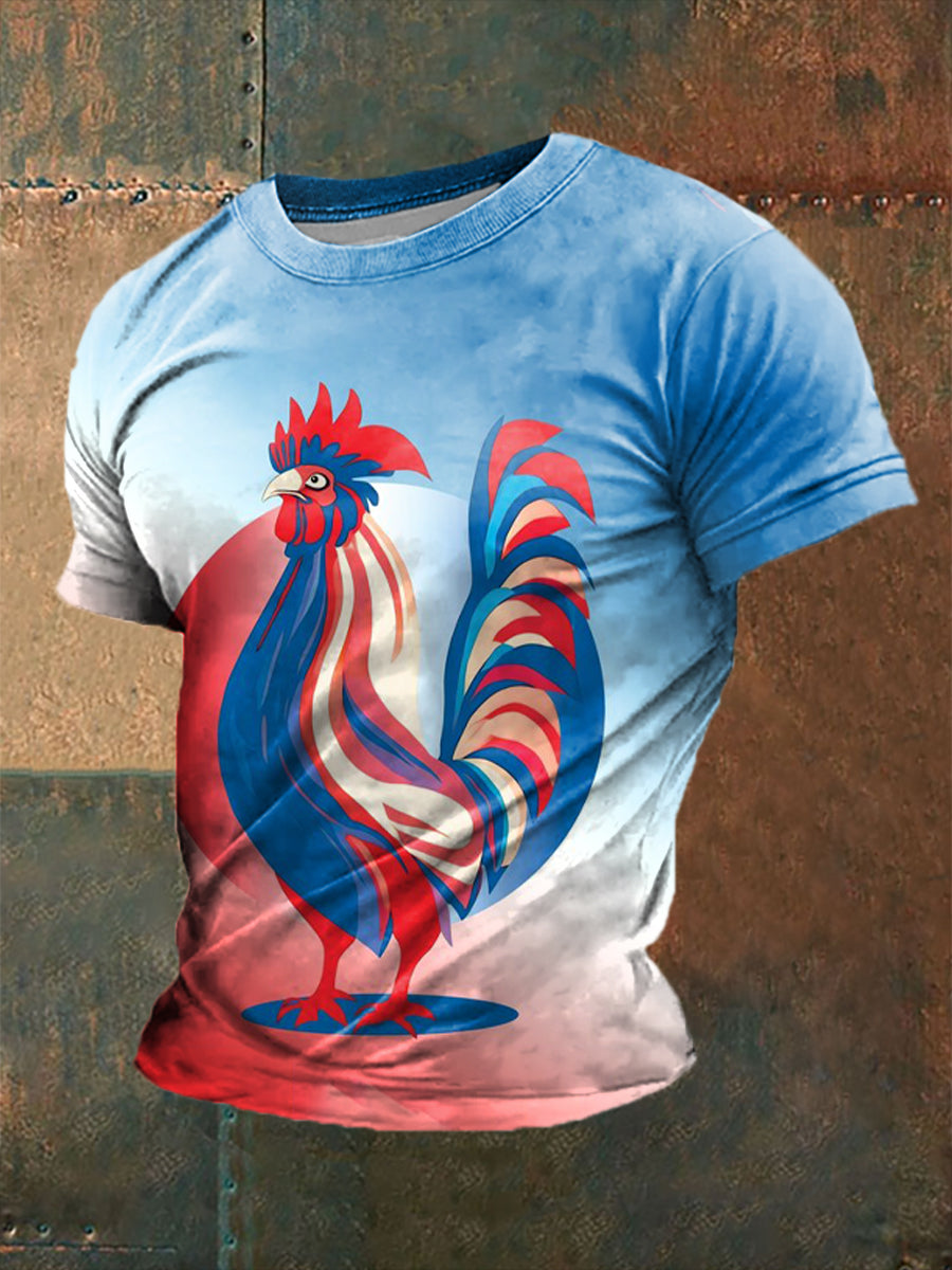 T-shirt imprimé à manches courtes Le Coq gaulois Homme comme image / S