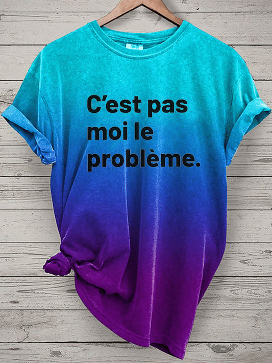 T-shirt C’est pas moi le problèmes Femme A / S