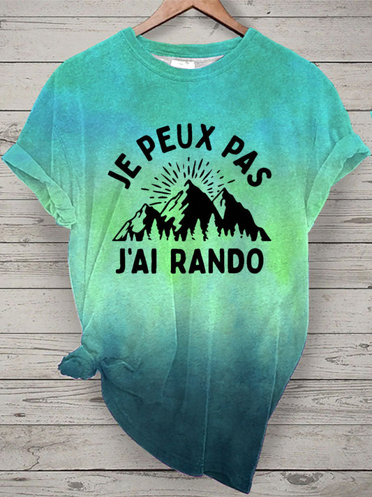 T-shirt à manches courtes Je Peux Pas J’ai Rando Femme Bleu-Vert / S