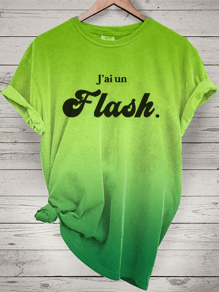 T-shirt J’ai un flash jaune pour femmes B / S