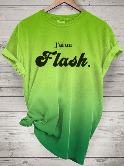 T-shirt J’ai un flash jaune pour femmes B / S