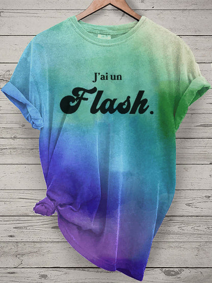 T-shirt J’ai un flash jaune pour femmes C / S