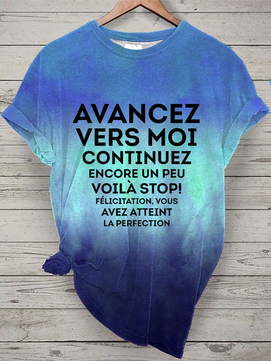 T-shirt à manches courtes Vous Avez Atteint La Perfection Femme Bleu / S