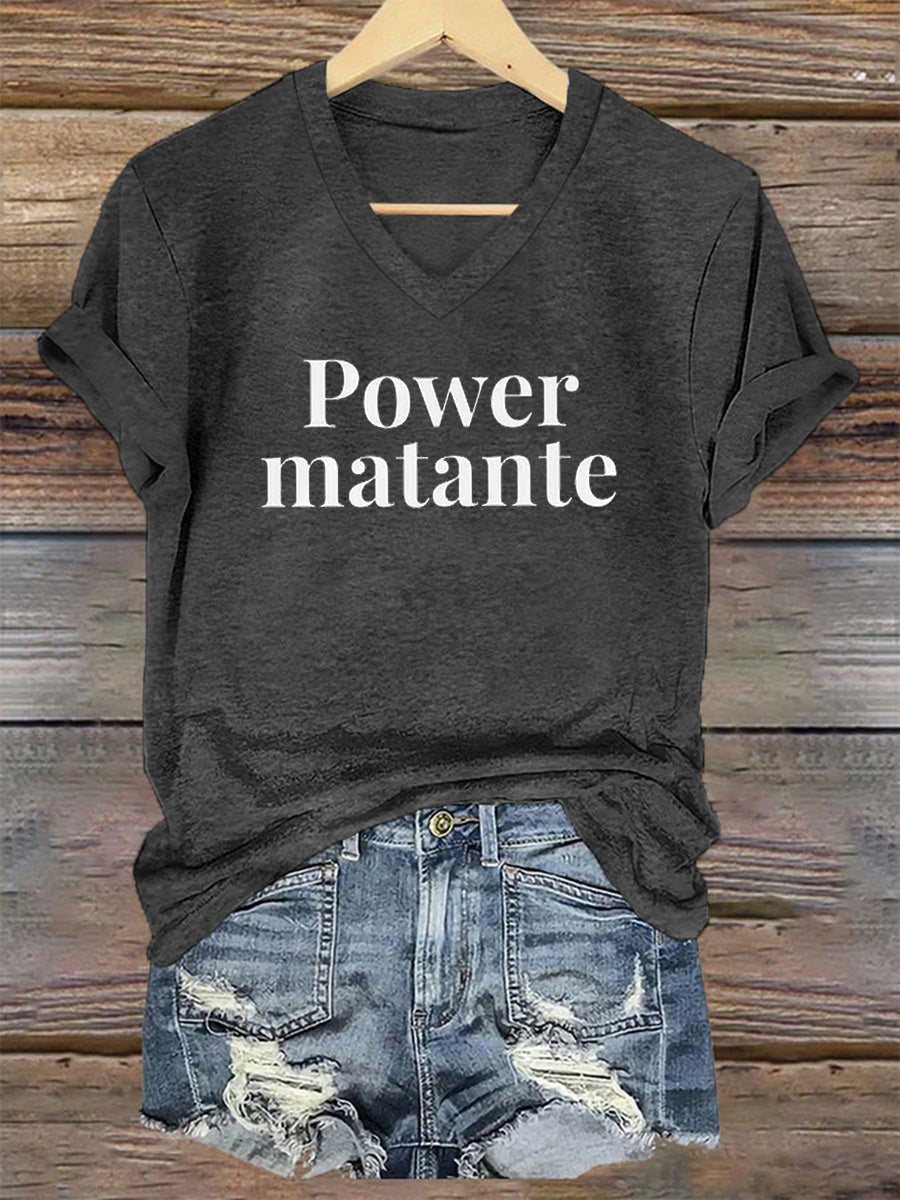 T-shirt Power matante Femme Gris foncé / S