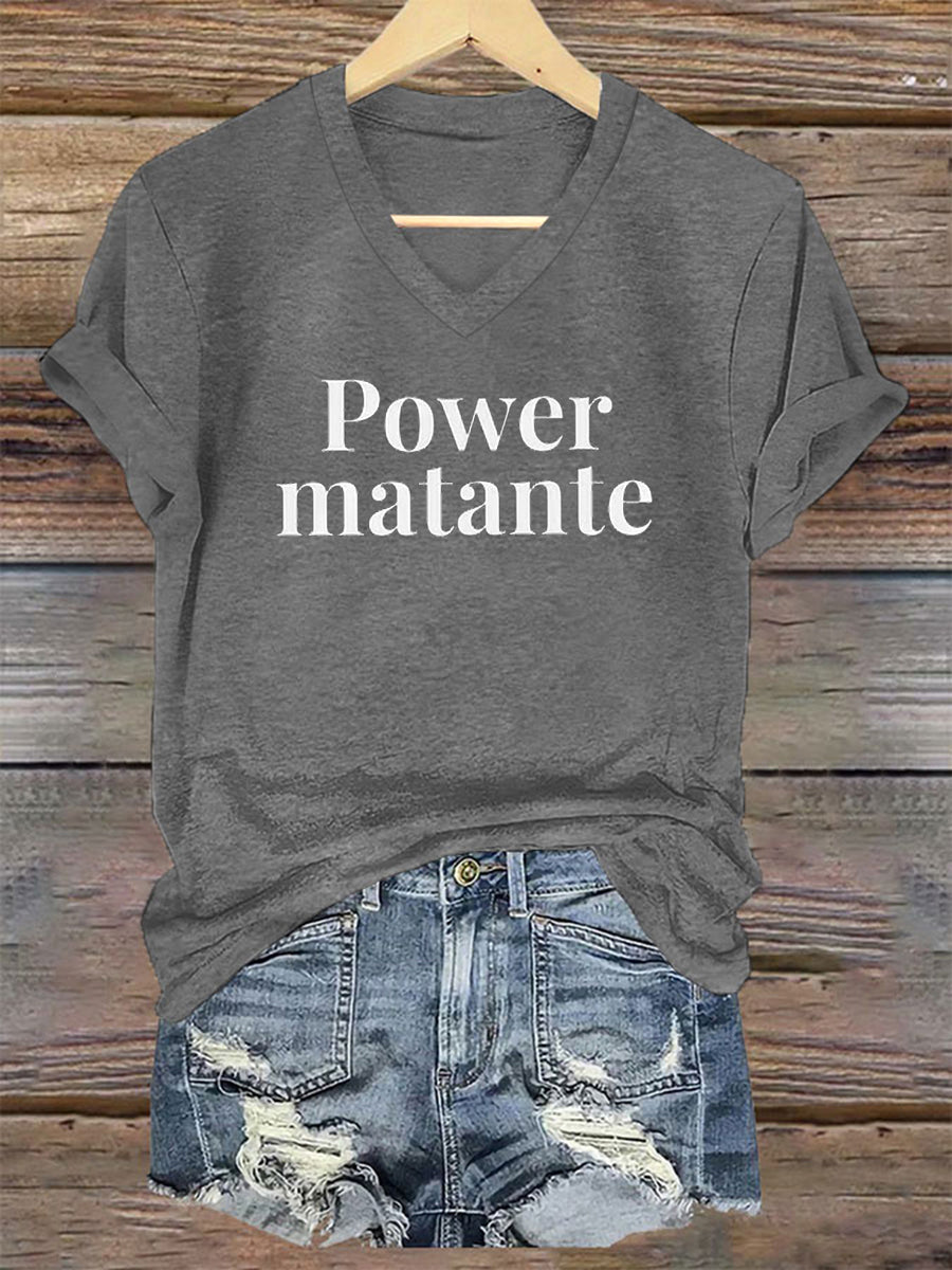 T-shirt Power matante Femme Gris clair / S