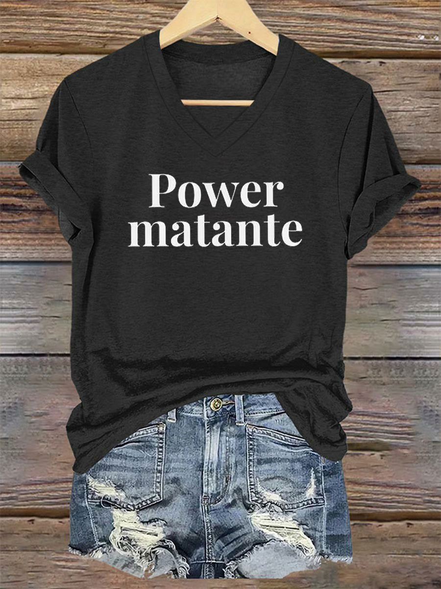 T-shirt Power matante Femme Noir / S