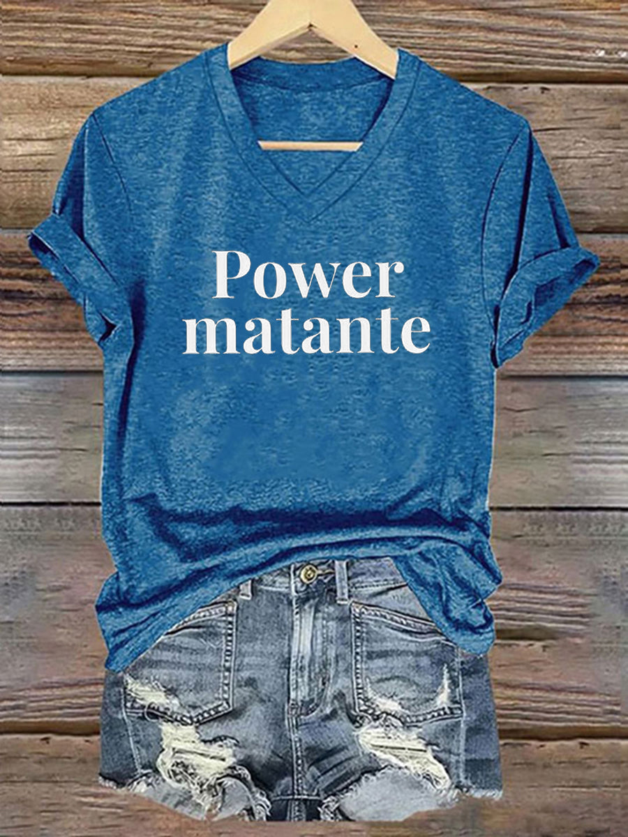 T-shirt Power matante Femme Bleu / S