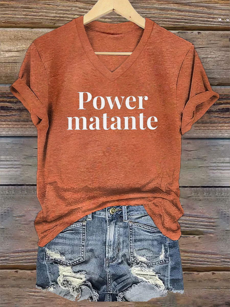 T-shirt Power matante Femme Orange / S
