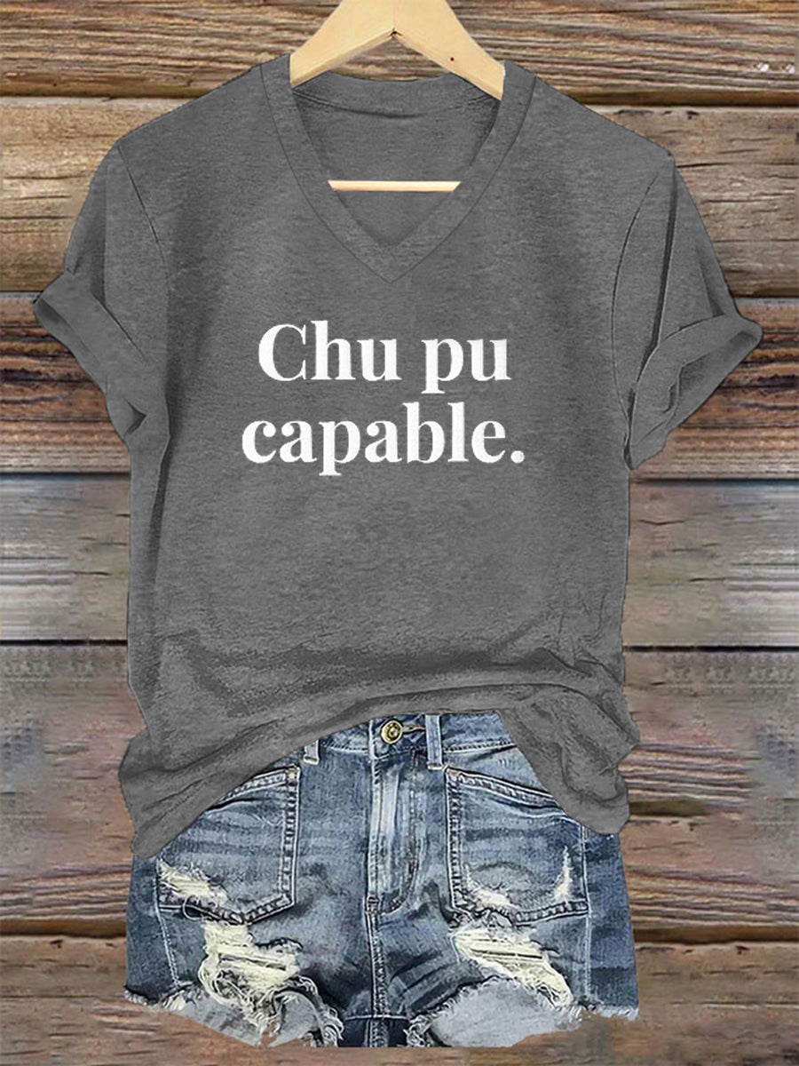 T-shirt Chu pu capable Femme Gris clair / S