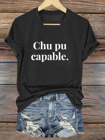 T-shirt Chu pu capable Femme Noir / S