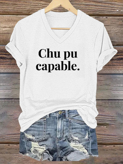 T-shirt Chu pu capable Femme Blanc / S
