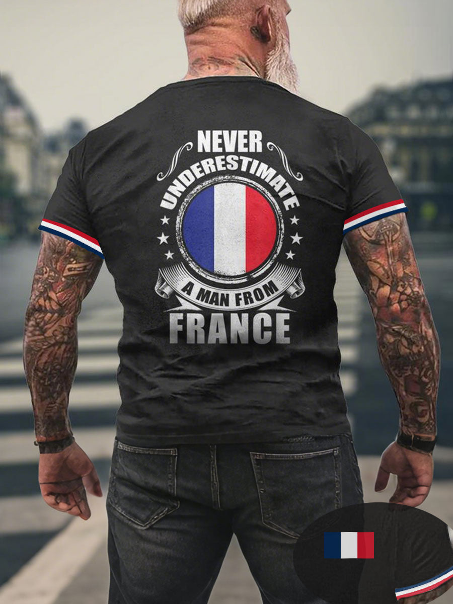 T-shirt France pour homme Noir / S