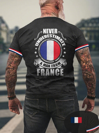 T-shirt France pour homme Noir / S