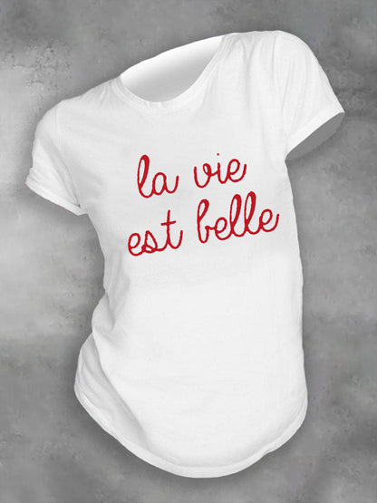 T-shirt imprimé France That’s Life Is Beautiful Femme Blanc / S