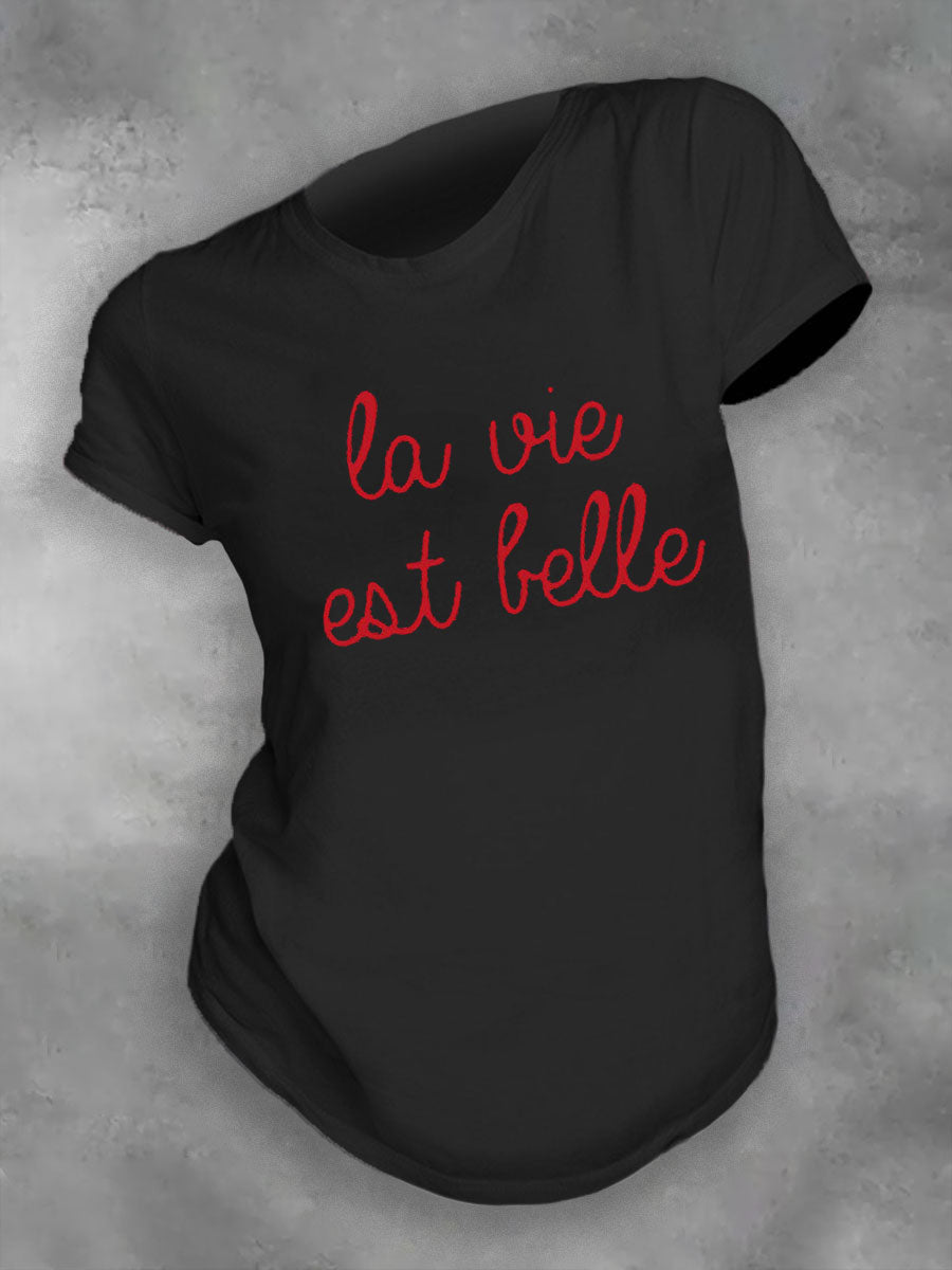 T-shirt imprimé France That’s Life Is Beautiful Femme Noir / S