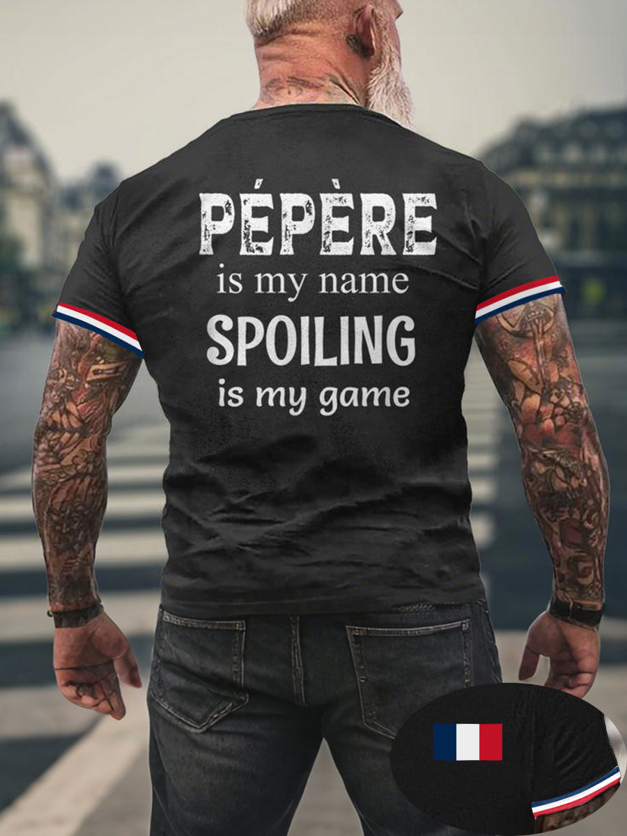T-shirt Pepere Is My Name Spoiling Is My Name pour homme Noir / S