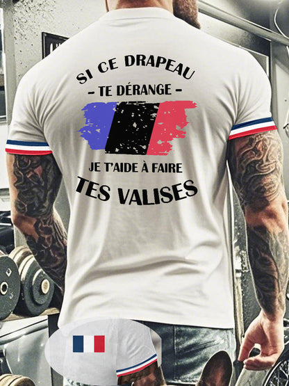 T-shirt manches courtes France pour homme Blanc / S