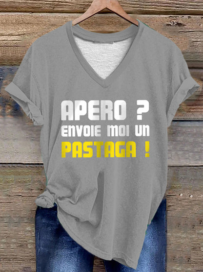 Femmes Apéro Envoie moi un pastaga! T-shirt Gris clair / S