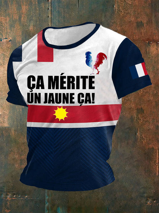 T-shirt à manches courtes Ça mérite Un Jaune Ça Homme comme image / S