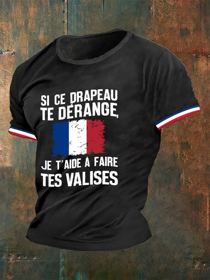 T-shirt imprimé France pour homme Noir / S