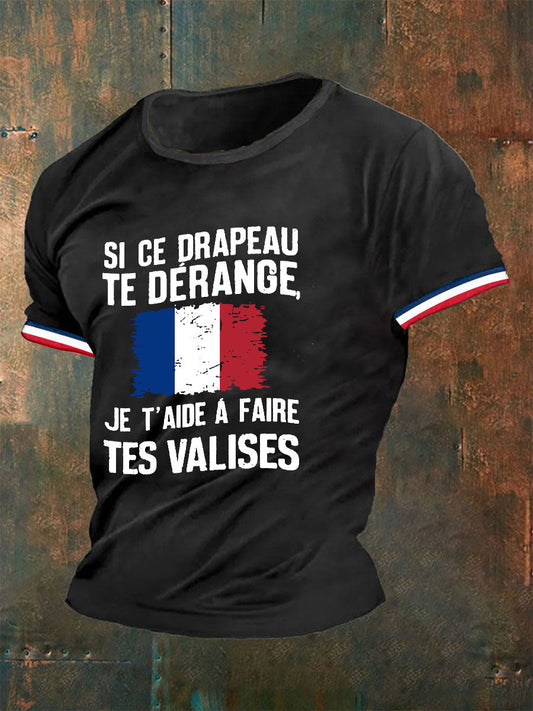 T-shirt imprimé France pour homme Noir / S