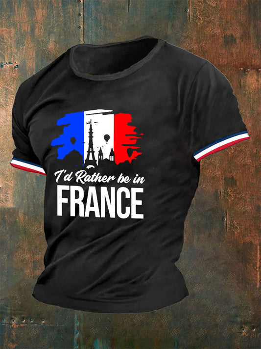 T-shirt imprimé France pour homme Noir / S