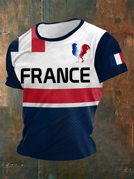 T-shirt imprimé France Le Coq Gaulois Homme Bleu / S