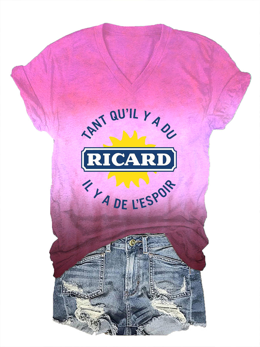 T-shirt à manches courtes Tant Qu’il Y A Du Ricard Femme Rose / S
