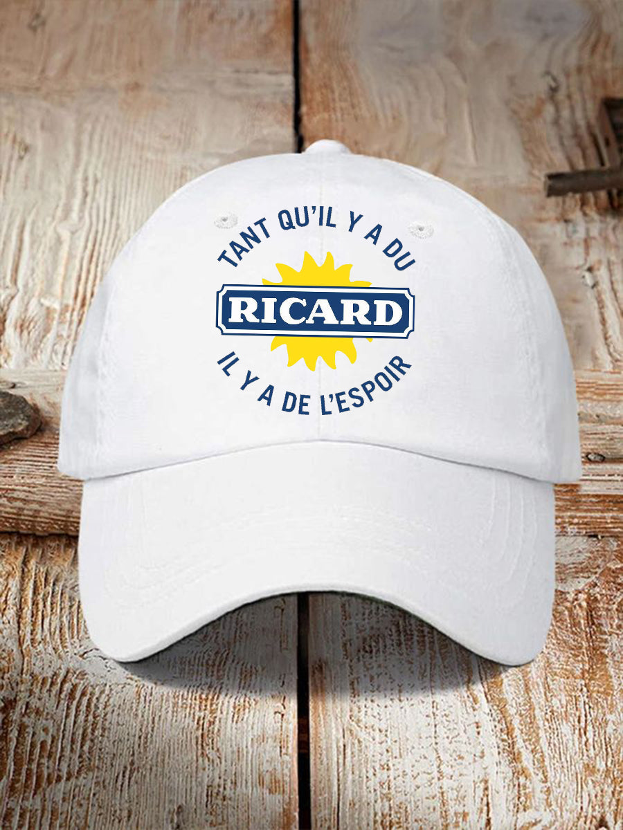 Tuque à imprimé tant Qu’il Y A Du Ricard Unisexe blanc / JM
