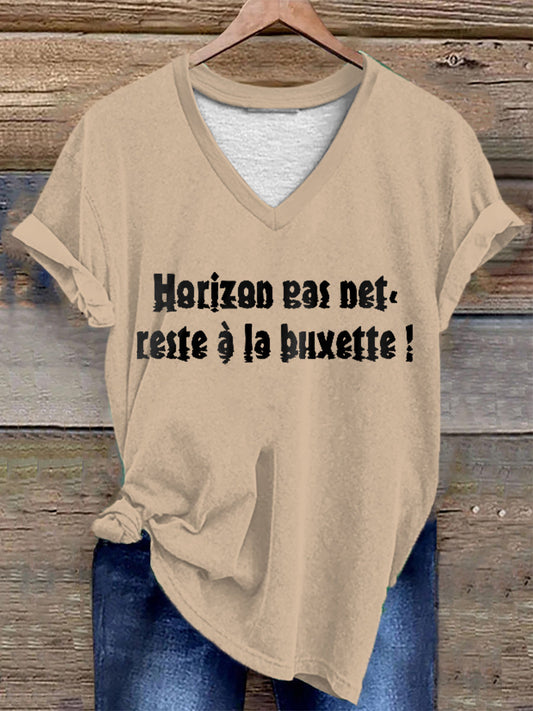 T-shirt Horizon pas net reste à La buvette Femme Abricot / S