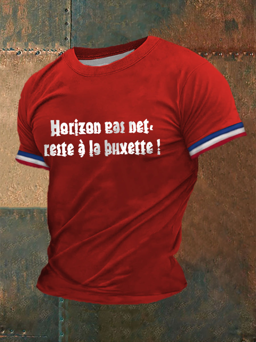 T-shirt Horizon pas net reste à La buvette Homme Rouge / S