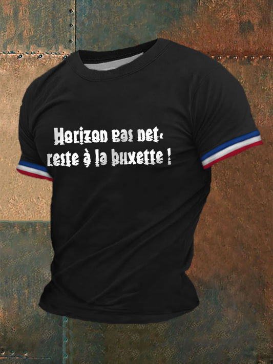 T-shirt Horizon pas net reste à La buvette Homme Noir / S