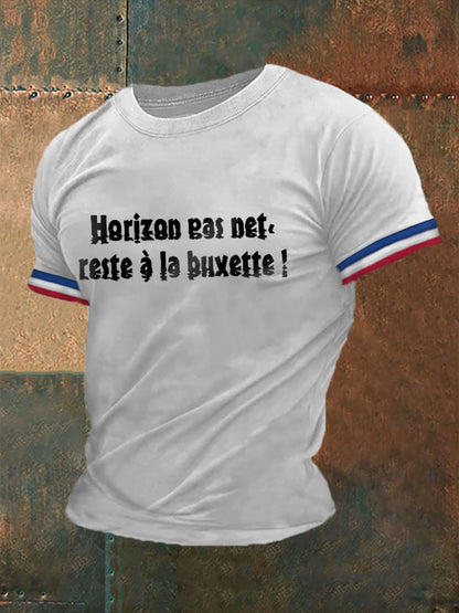 T-shirt Horizon pas net reste à La buvette Homme Blanc / S