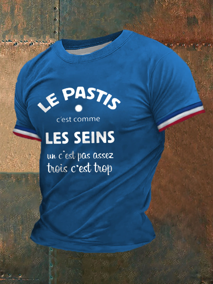 T-shirt Le Pastis c’est comme les Seins Homme Bleu / S