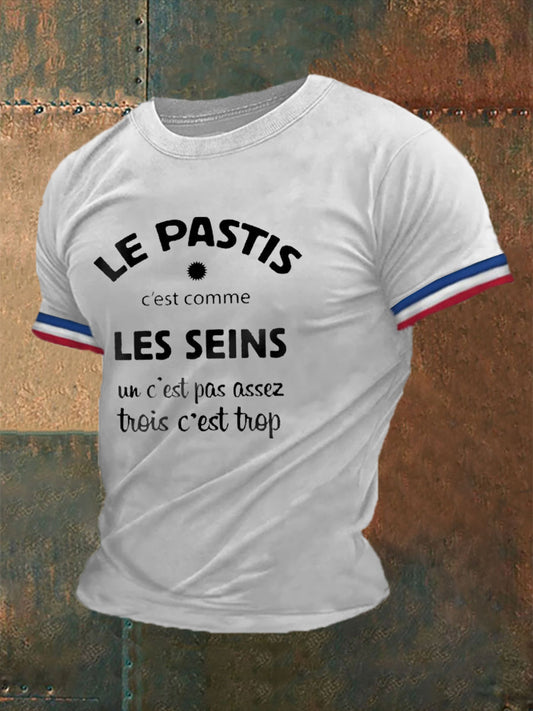 T-shirt Le Pastis c’est comme les Seins Homme Blanc / S