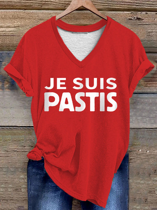 T-shirt Je Suis Pastis Femme Rouge / S