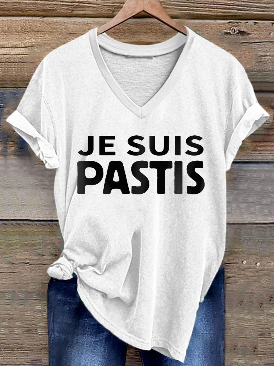 T-shirt Je Suis Pastis Femme Blanc / S