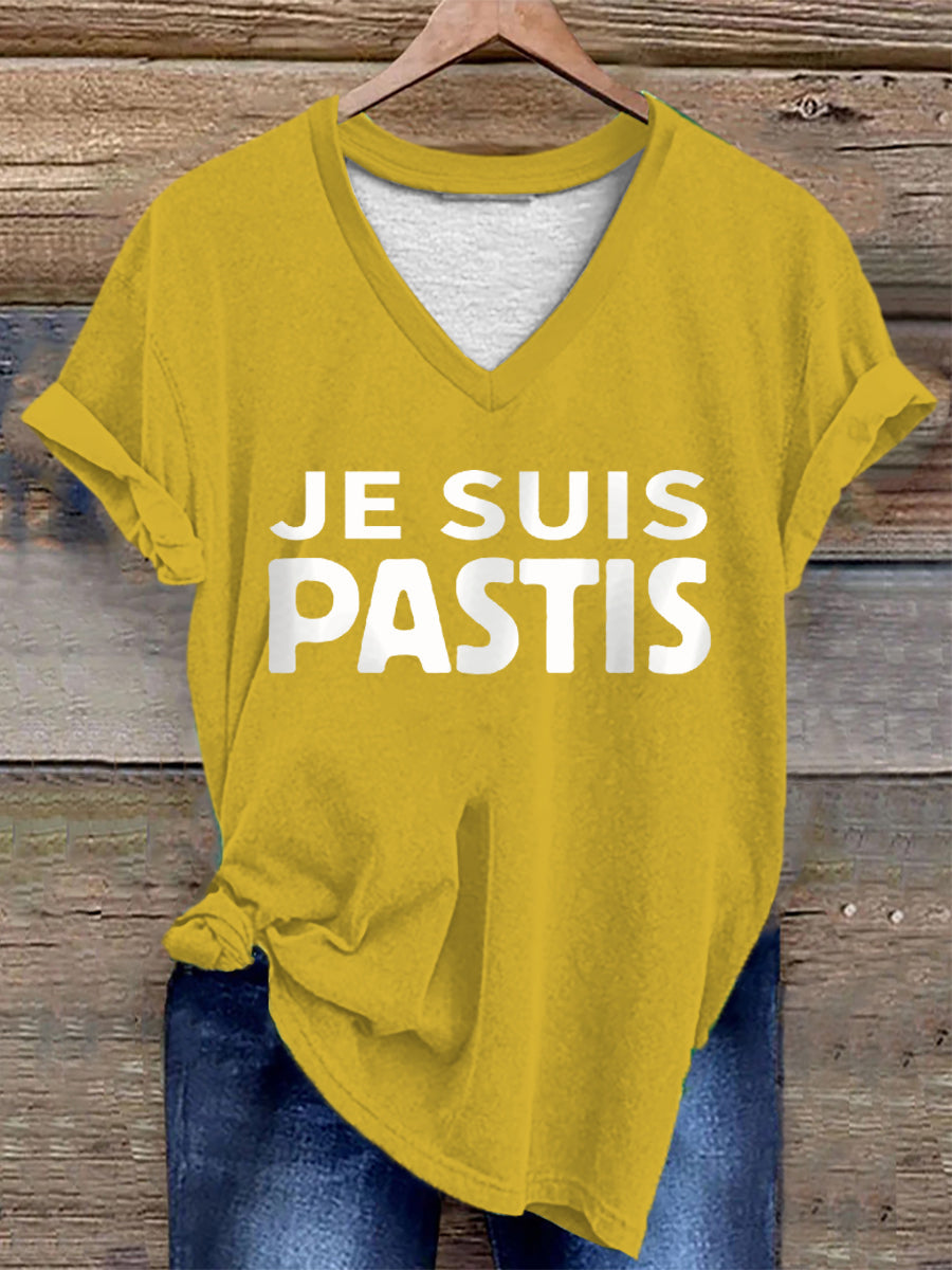 T-shirt Je Suis Pastis Femme Jaune / S