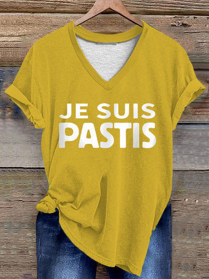 T-shirt Je Suis Pastis Femme Jaune / S