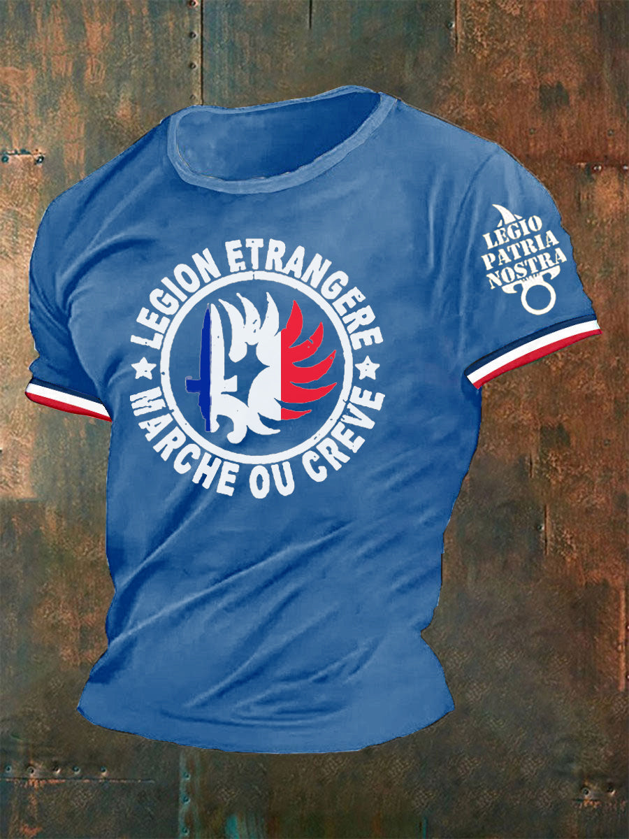 T-shirt Légion Étrangère Legio Patria Nostra France pour homme Bleu / S