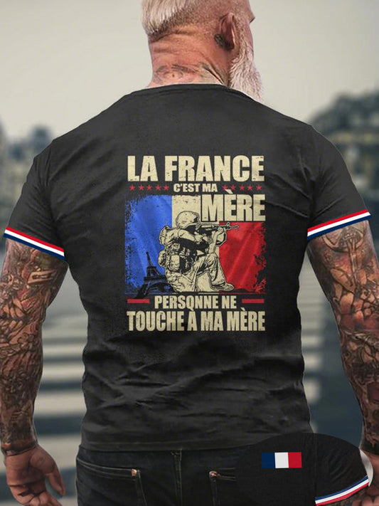 T-shirt La France C’est Ma Mère pour homme Noir / S