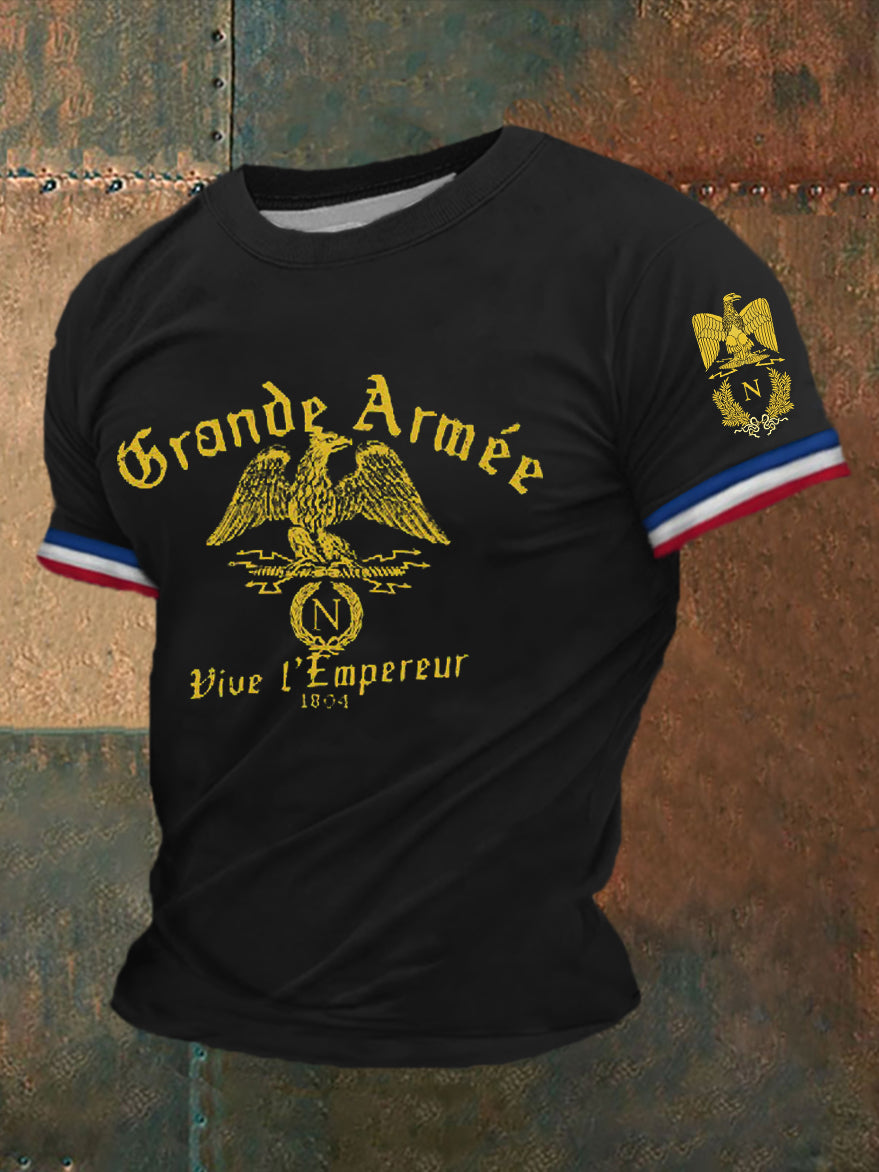T-shirt imprimé à manches courtes Grande Armée Homme Noir / S
