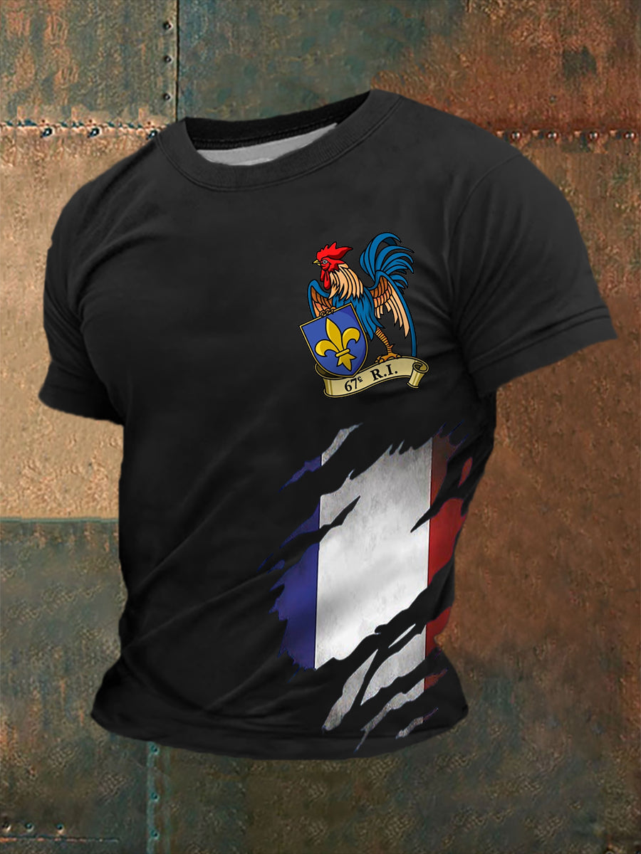 T-shirt à manches courtes imprimé Napoléon Empire Homme Noir / S