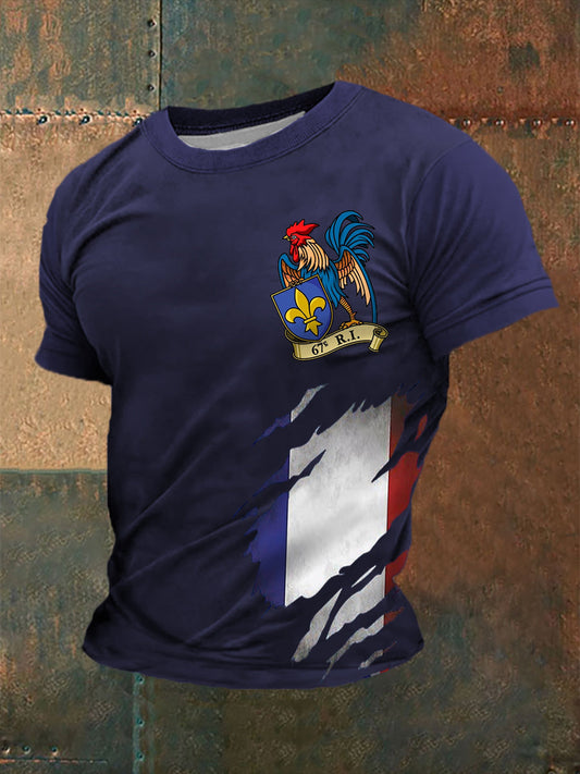 T-shirt à manches courtes imprimé Napoléon Empire Homme Bleu Marine / S